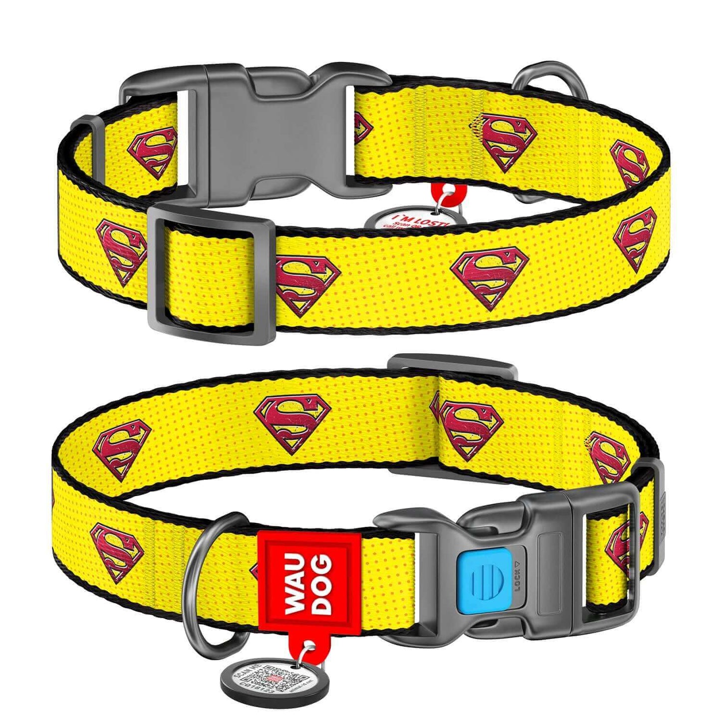 Superman - Yellow DC Comics Inspired Dog Collar