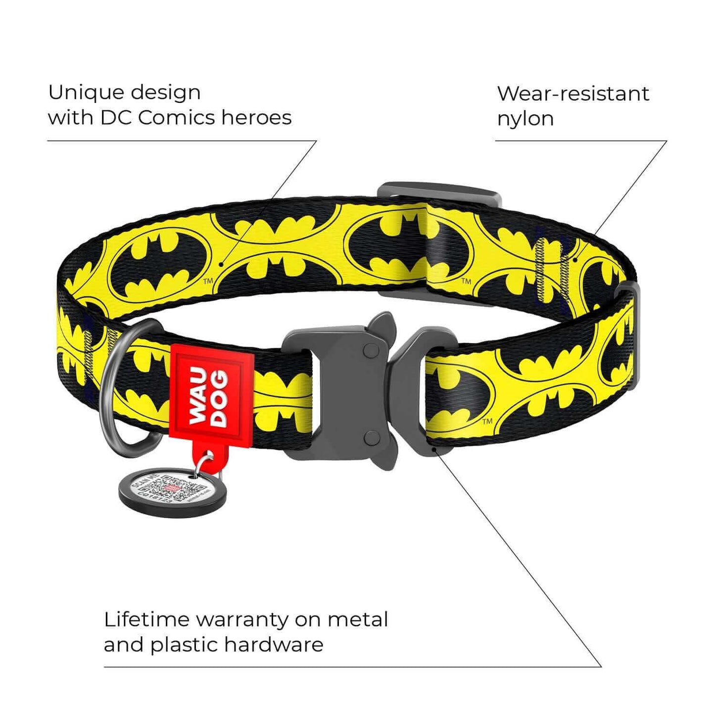 Batman - DC Comics Inspired Dog Collar - Minuapet