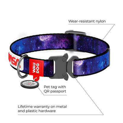 NASA - Inspired Nylon Dog Collar - Minuapet